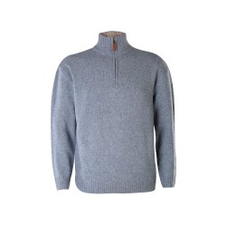 Light Blue Lightweight Half Zip Sweater