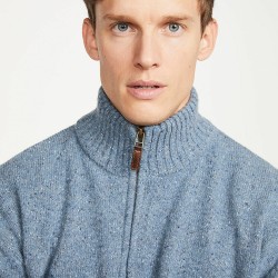 Light Blue Lightweight Half Zip Sweater